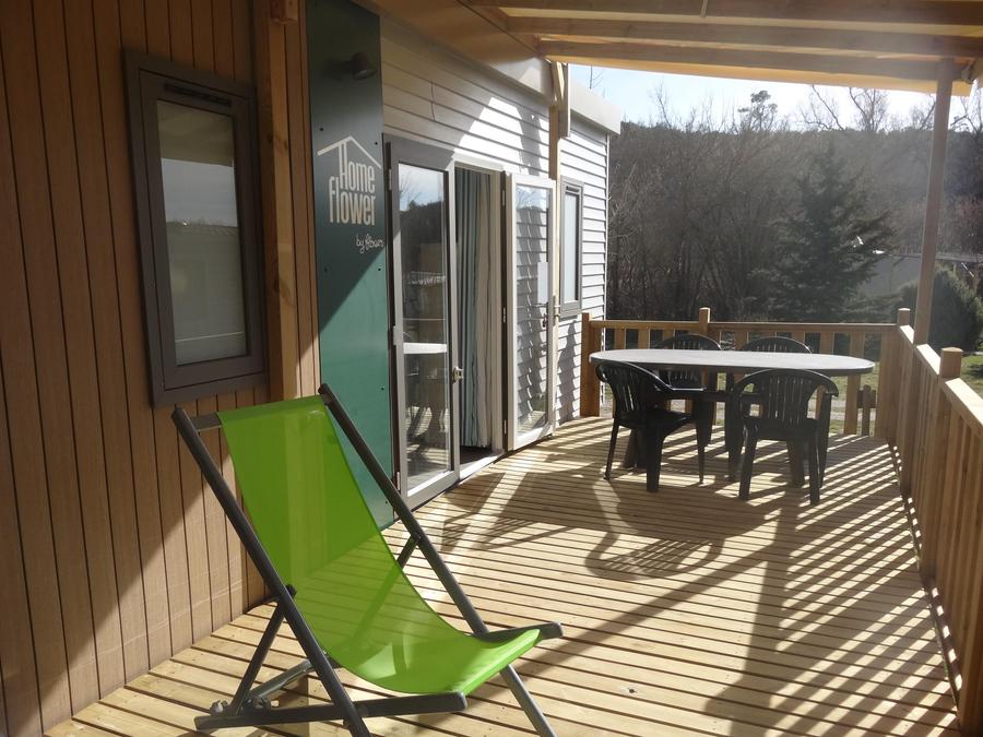Mobilhome 5 personnes - HomeFlower 26m² PREMIUM 2 chambres + terrasse semi-couverte + TV + Climatisation 1