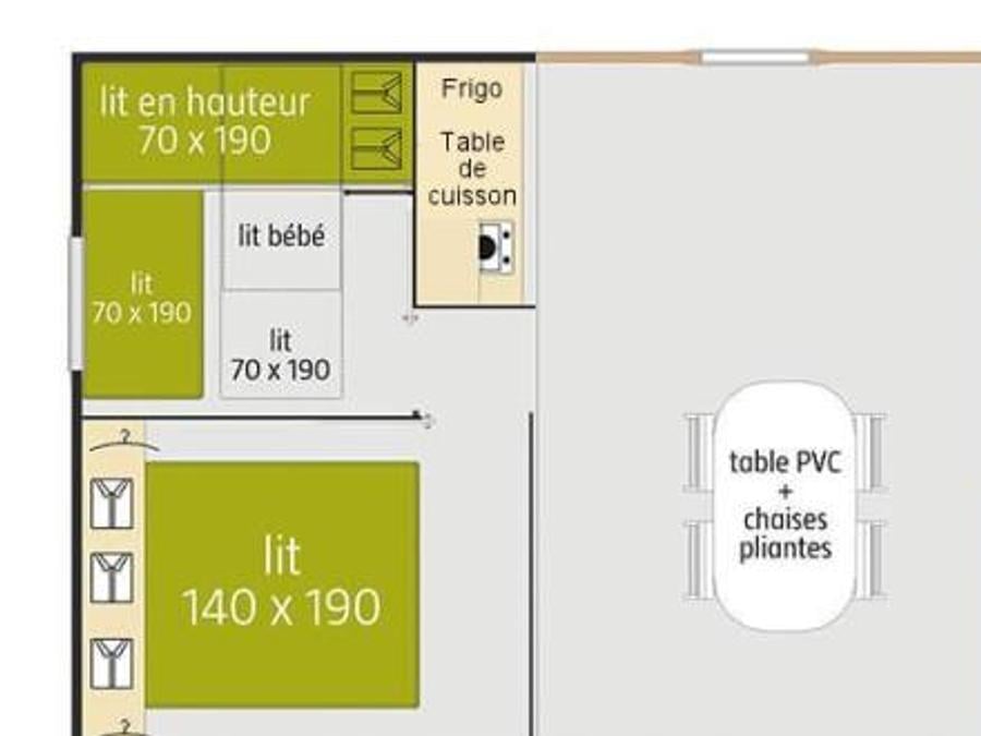 Chalet 5 personnes - Bois Tithome 2 chambres 4/5 pers. 3