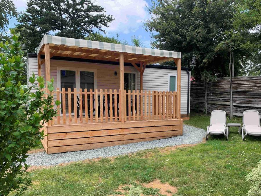Mobilhome 4 personnes - Premium 2 chambres 32m² Terrasse couverte 12m² + LV + TV 0