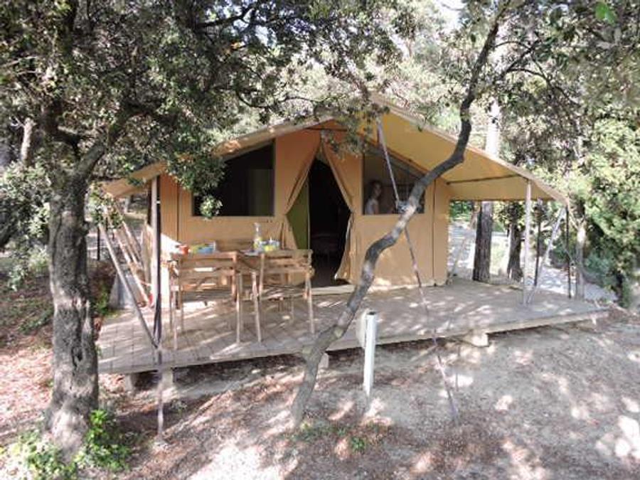 Tente en toile et en bois 4 personnes - Tente Lodge Aventure - 2 chambres 0