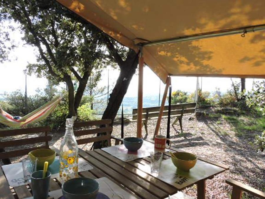 Tente en toile et en bois 4 personnes - Tente Lodge Aventure - 2 chambres 7