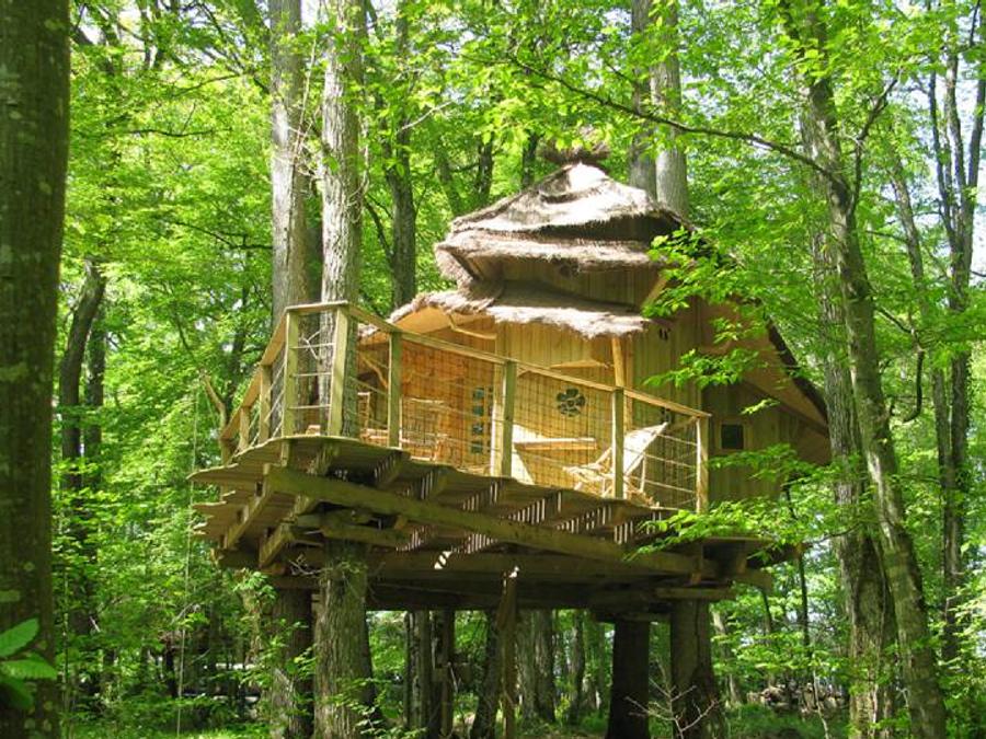Hébergement 5 personnes - Cabane dans les arbres - Cabane des Lutins 0