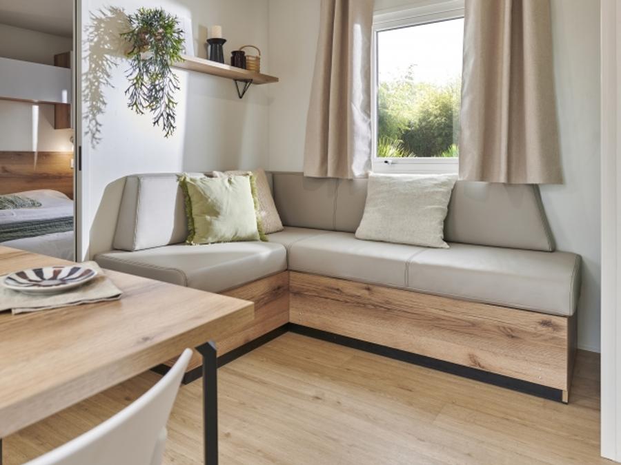 Mobilhome 4 personnes - riviera Confort 25m² - 2 chambres + Climatisation + TV + terrasse couverte 4