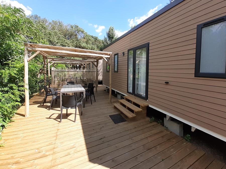 Mobilhome 6 personnes - Premium 35m² 3 chambres + Climatisation + TV + LV + terrasse couverte 8