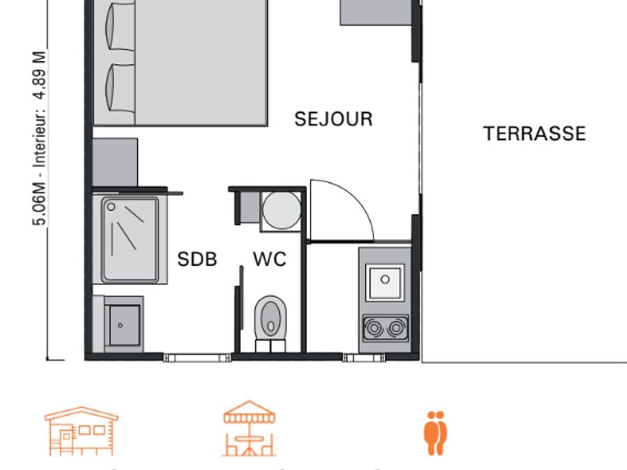 Hébergement 2 personnes - Cabane Minca Jacuzzi & Vue Vallée 1 chambre 6