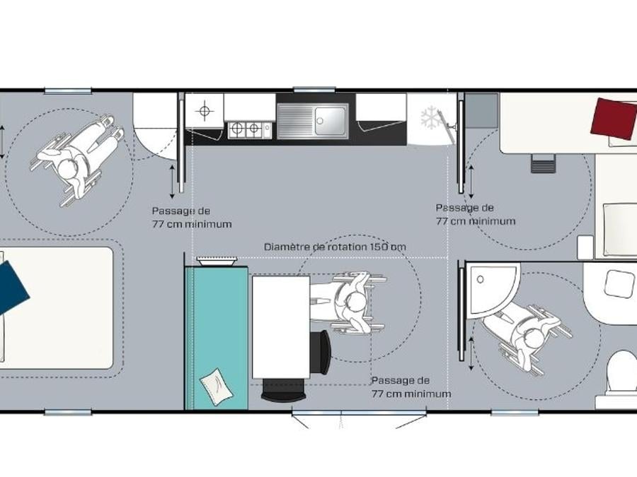 Mobilhome 4 personnes - Cocoon 4 personnes 2 chambres PMR 30m² 4