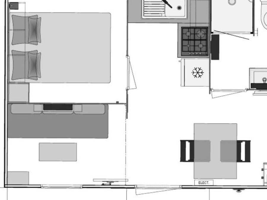 Mobilhome 4 personnes - Cocoon 4 personnes 1 chambre 18m² 1