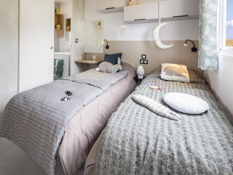 Mobilhome 4 personnes - Sunêlia Prestige 2 ch. 4 pers - 34 m2 - Terrasse couverte - SAM 3