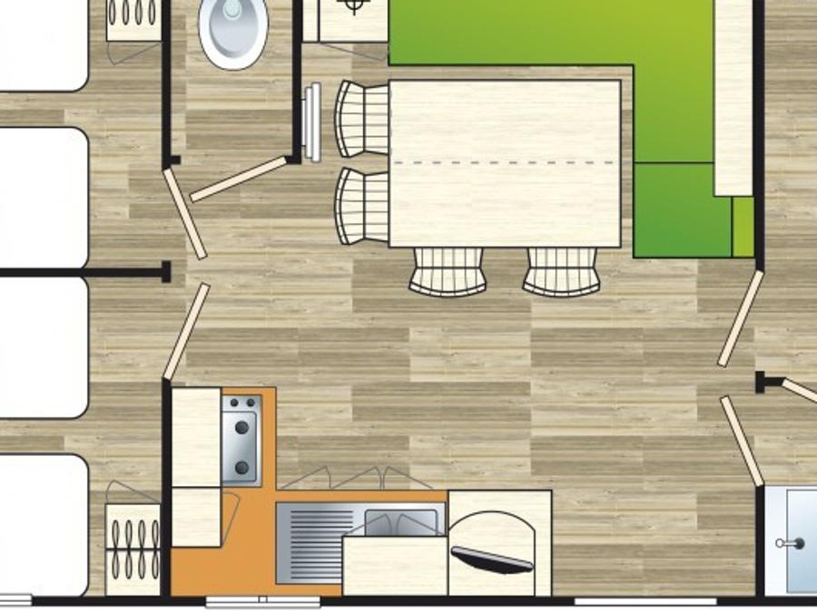 Mobilhome 6 personnes - Family Eco 30m² 6 pers 4