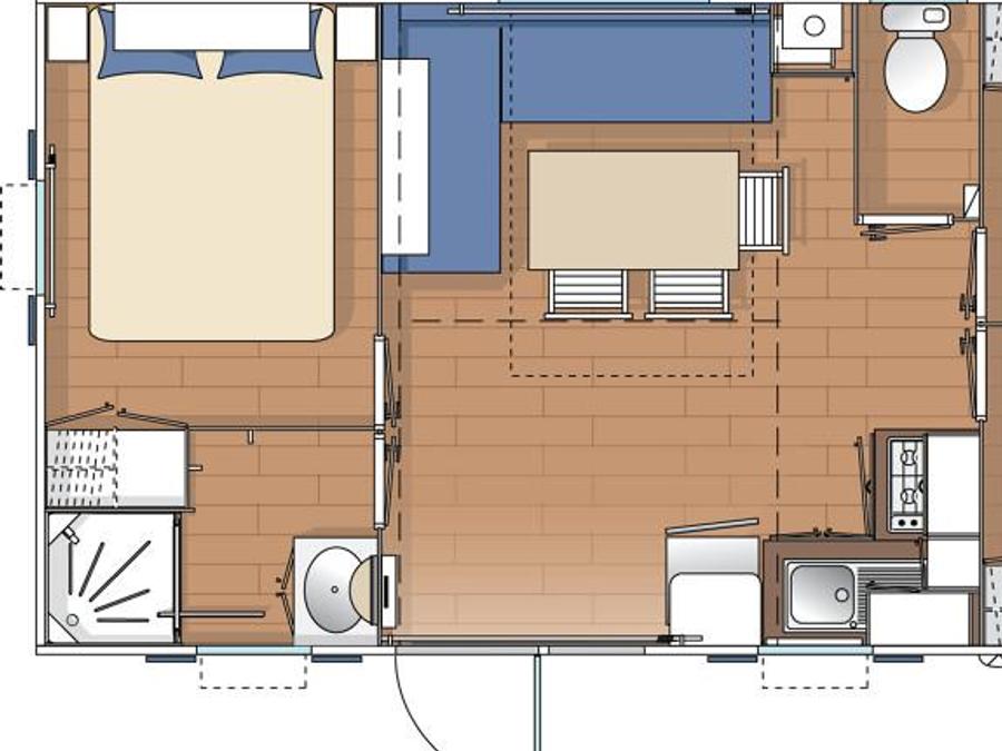 Mobilhome 6 personnes - Family Eco 30m² 6 pers 6