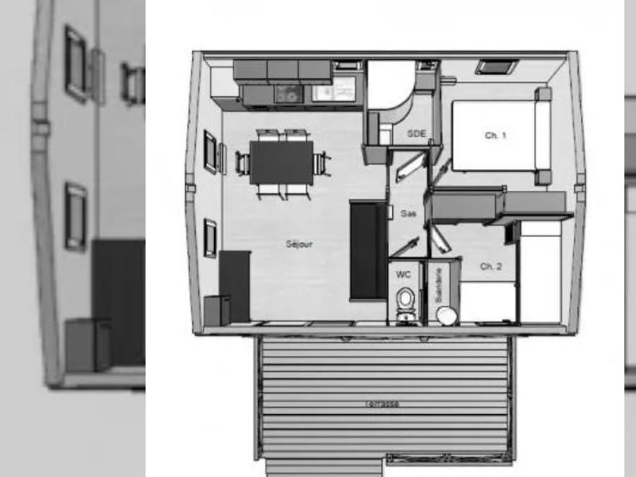 Chalet 6 personnes - Chalet 35m² - climatisé 5/6 pers 7