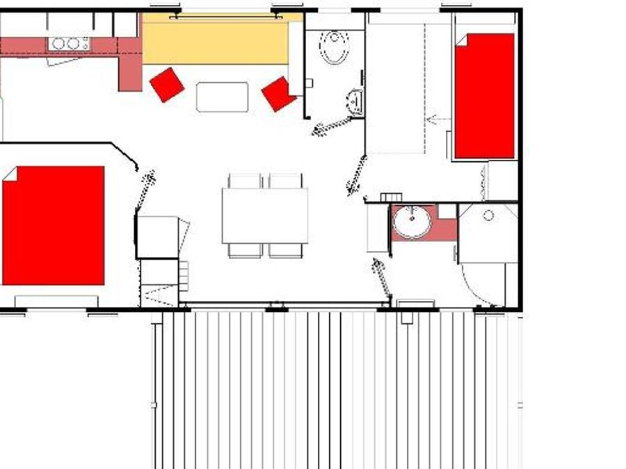 Mobilhome 5 personnes - Cabane du Jura 35 m² - climatisé 5 pers 4
