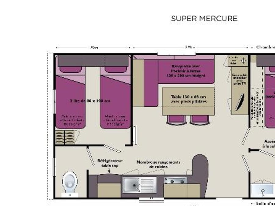 Mobilhome 5 personnes - Cottage 28m² 4/5 pers 12