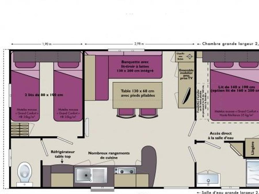 Mobilhome 5 personnes - Cottage 28m² 4/5 pers 7