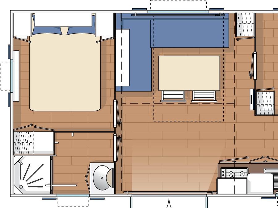 Mobilhome 5 personnes - Cottage Eco 28m² 4/5 pers 6