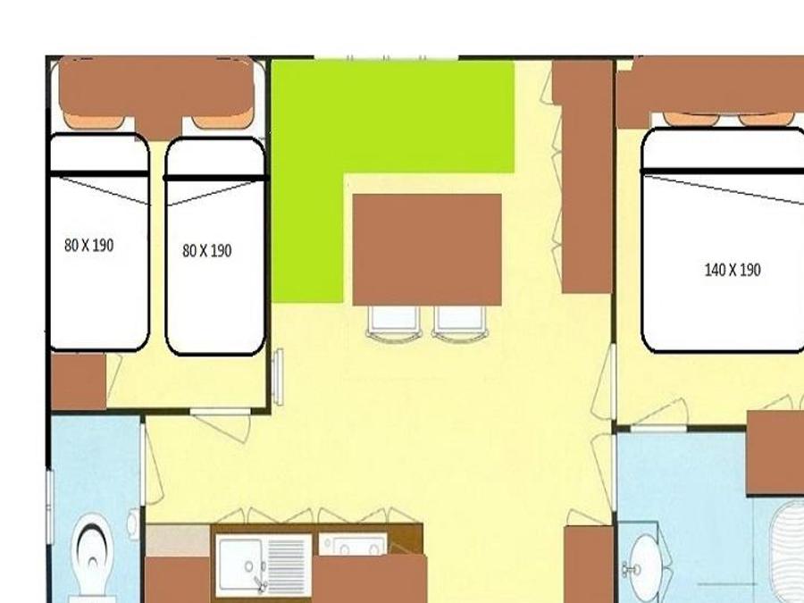 Mobilhome 5 personnes - MH2 CONFORT PLUS 28 m² 5