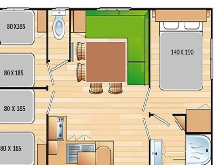 Mobilhome 6 personnes - MH3 32 m² 3