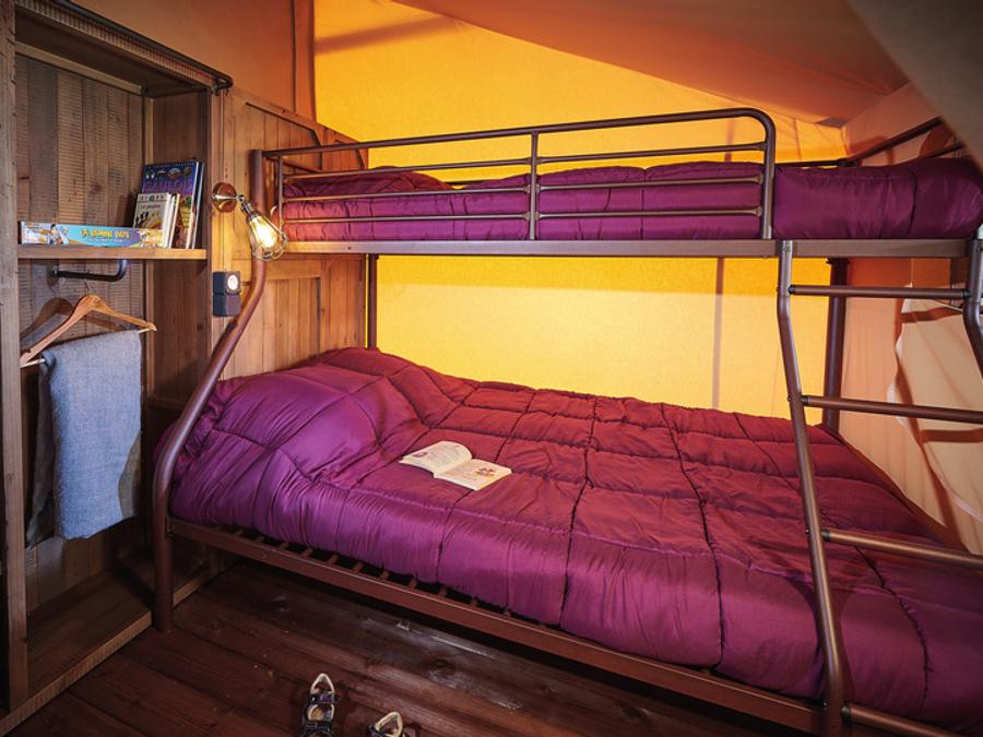 Tente en toile et en bois 7 personnes - Tente Ciela Nature Lodge - 2 chambres - Cuisine équipée – Salle de bain 6