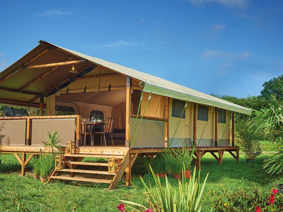 Tente en toile et en bois 7 personnes - Tente Ciela Nature Lodge - 2 chambres - Cuisine équipée – Salle de bain 0