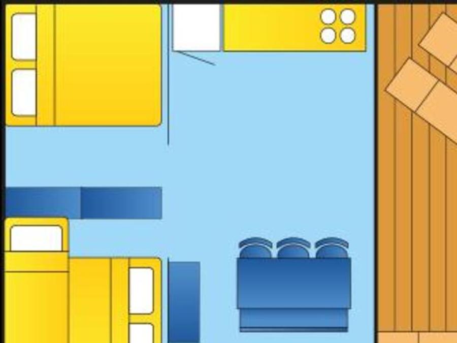 Tente 5 personnes - Tente Ciela Nature - 2 chambres (sans sanitaire) 5