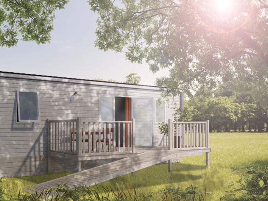 Mobilhome 4 personnes - Mobil Home Confort 27m² (2 chambres) PMR + terrasse + TV 0