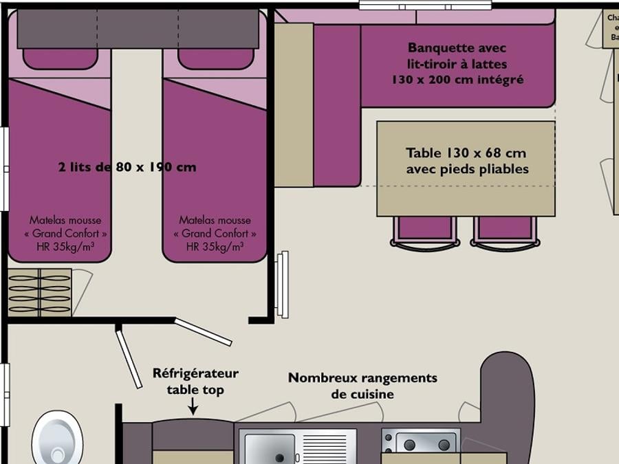 Mobilhome 4 personnes - OCEANE 27 m² 17