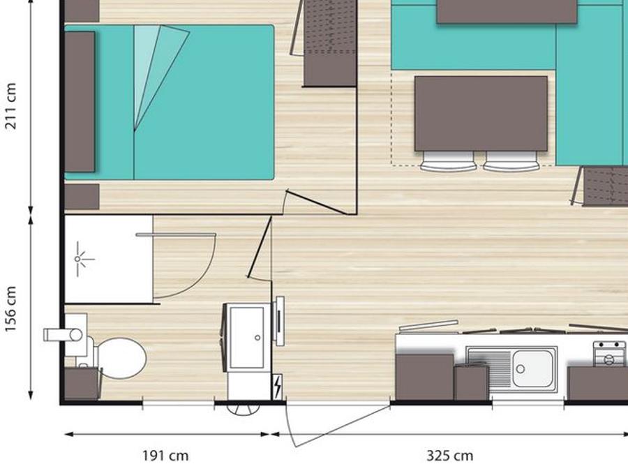 Mobilhome 2 personnes - STANDARD 20 M2 4
