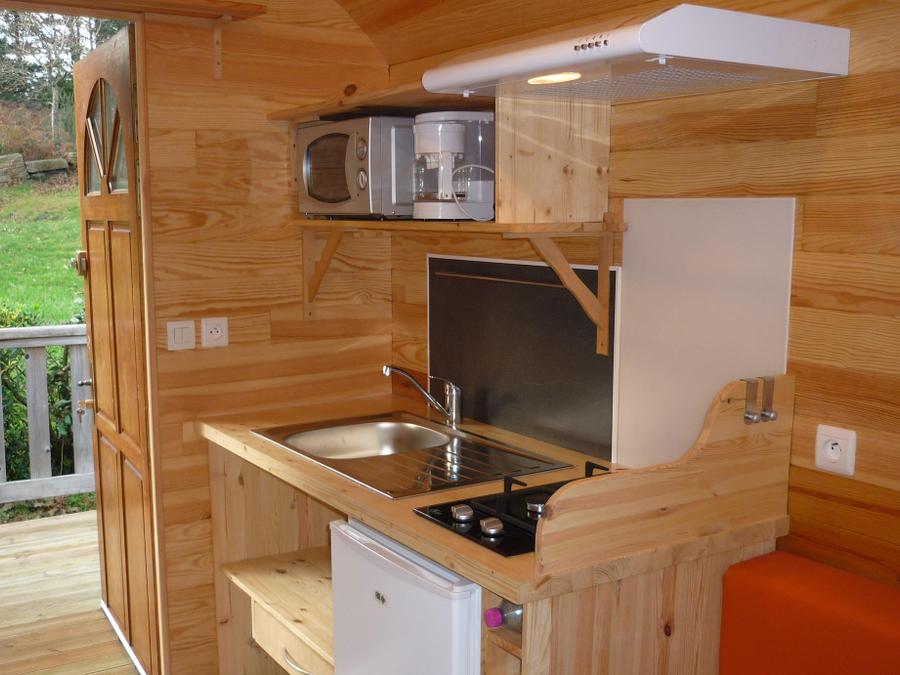 Hébergement 2 personnes - Roulotte 11 m² - 1 chambre + terrasse 7 m² (Animaux interdits) 2