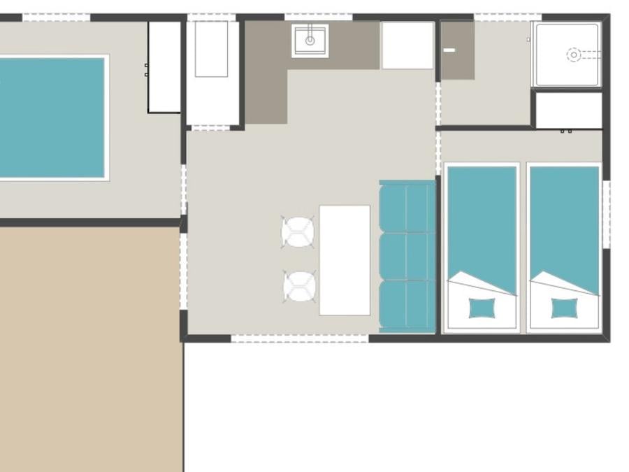 Mobilhome 4 personnes - Mobil-home premium avec vue sur mer 4