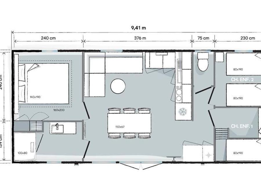 Mobilhome 6 personnes - LODGE 3