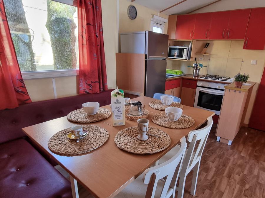 Mobilhome 6 personnes - 20 Résidence La Futaie 32m2 Terrasse Couverte , 3 chambres, lave vaisselle + Télévision 1/6 pers 2
