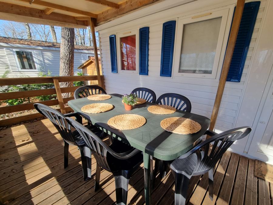 Mobilhome 6 personnes - 20 Résidence La Futaie 32m2 Terrasse Couverte , 3 chambres, lave vaisselle + Télévision 1/6 pers 1