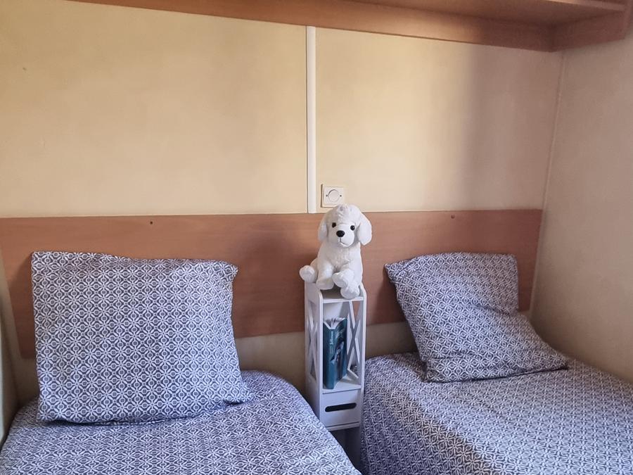 Mobilhome 6 personnes - 20 Résidence La Futaie 32m2 Terrasse Couverte , 3 chambres, lave vaisselle + Télévision 1/6 pers 5
