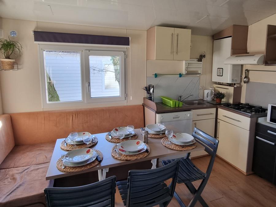 Mobilhome 6 personnes - 24 Résidence Noisette 32m2 Terrasse Couverte + télevision + Lave vaisselle + climatisation 1/6 pers 1