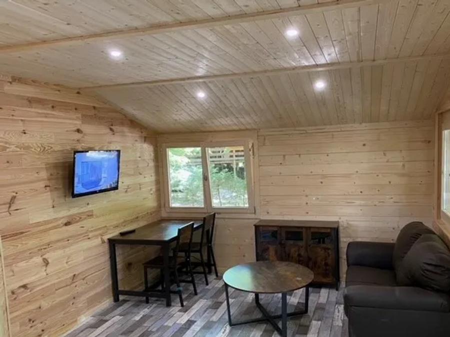 Chalet 2 personnes - 72 La Cabane En tête à tête 35M2 2 Pers Suite parentale + Terrasse couverte + Télé 2 pers 4