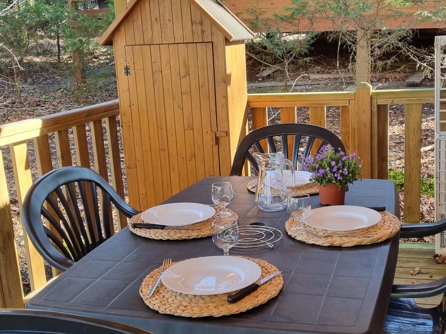 Mobilhome 4 personnes - 75 Résidence Sous-bois, Terrasse couverte 1/4 pers 1
