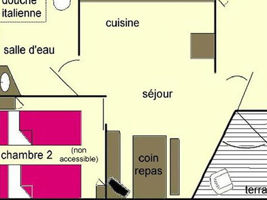 Chalet 4 personnes - PMR 2 chambres 28m² 0