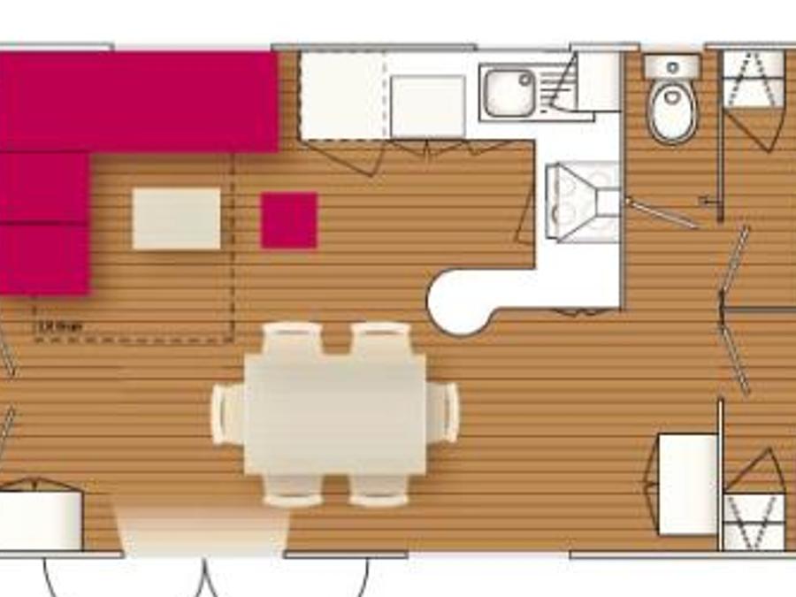 Mobilhome 6 personnes - Mobil home Privilège (3 chambres) 7