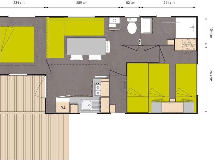 Mobilhome 6 personnes - Mobil-home Standard 31m² 3 ch (2011) 6 pers 3