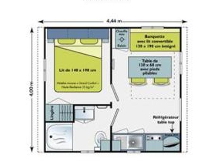 Mobilhome 3 personnes - Mobil-home Standard 16m² 1 ch (2011) 2/3 pers 3