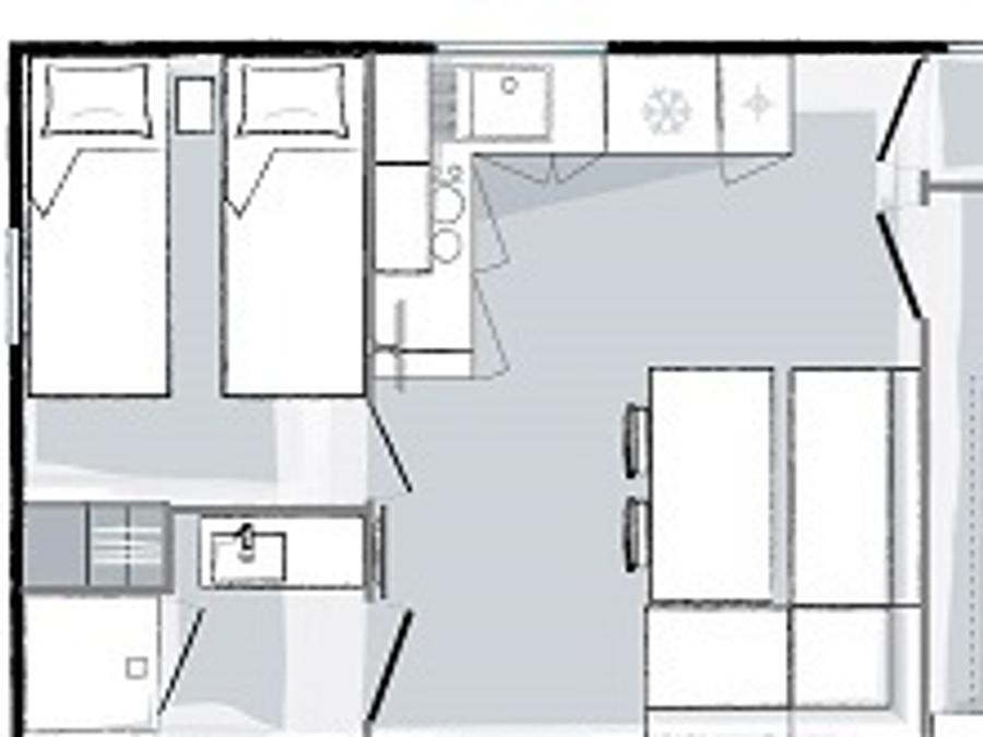 Mobilhome 6 personnes - Mobil-home Confort 27m² 2ch (2019) 4/6 pers 5