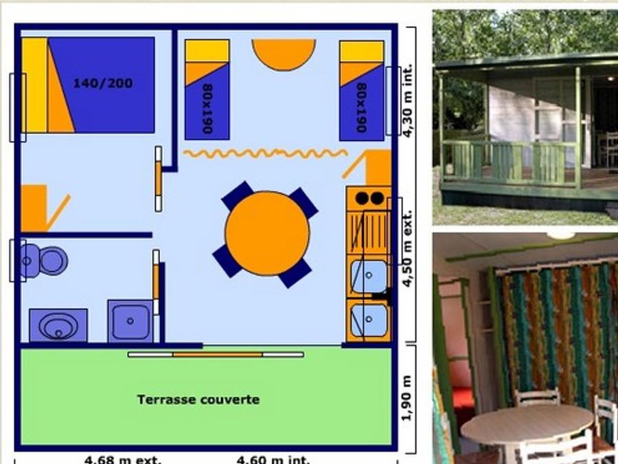 Bungalow 4 personnes - ECO (sans micro-ondes) 1