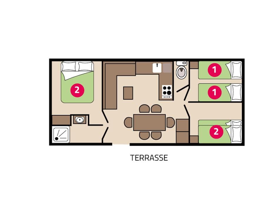 Mobilhome 6 personnes - Famille 2