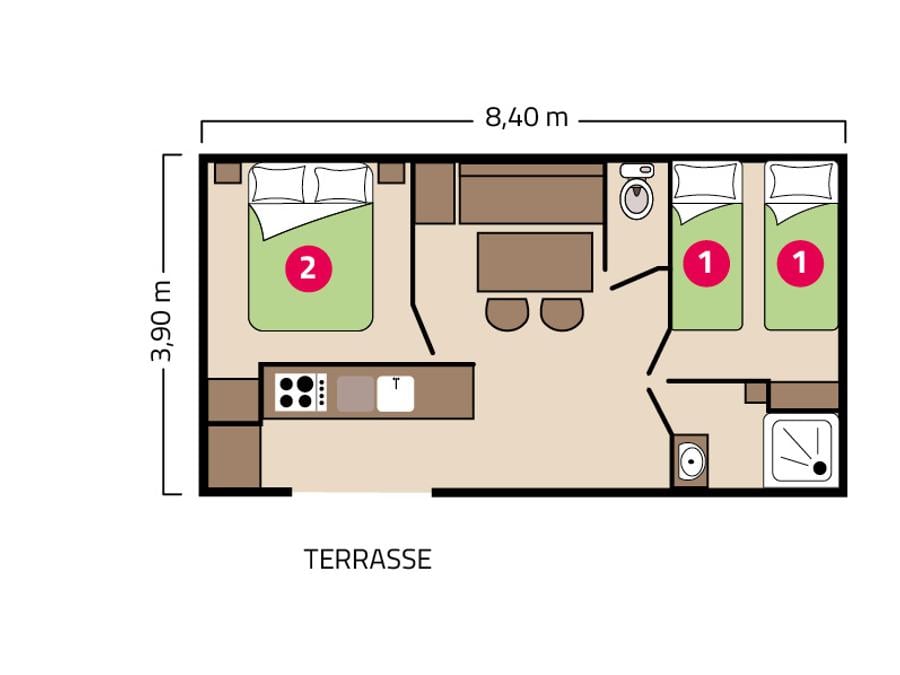 Mobilhome 4 personnes - Bahia 4 personnes 2