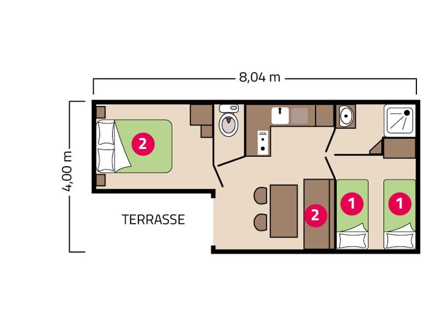 Mobilhome 6 personnes - Loggia Éco 4/6 personnes 3