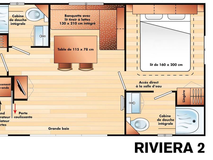 Mobilhome 6 personnes - 3 Pièces 6 Personnes Climatisé + TV (4 adultes + 2 enfants -12 ans max) 5
