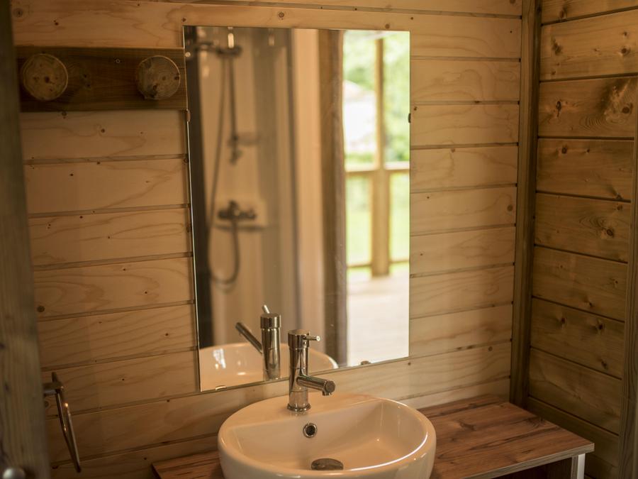 Tente en toile et en bois 5 personnes - CABANE PILOTIS 5