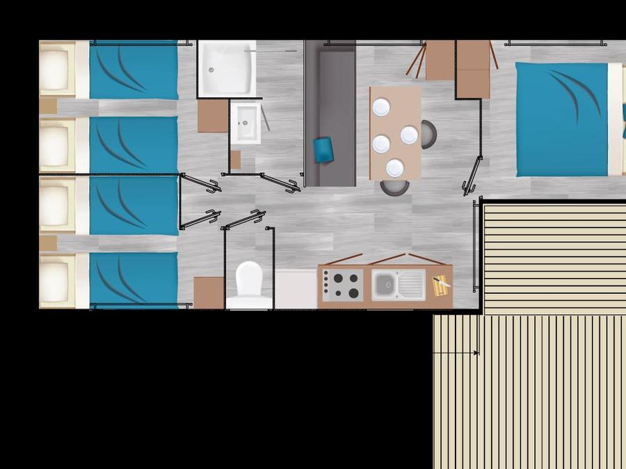 Mobilhome 6 personnes - FAMILY DECLIK CLIM 3