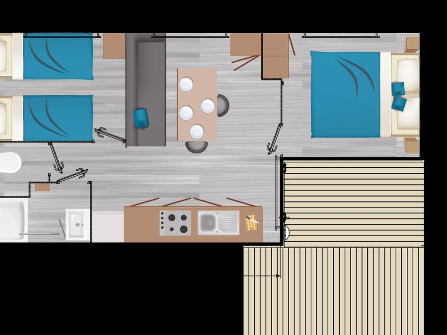 Mobilhome 4 personnes - DECLIK CLIM 6