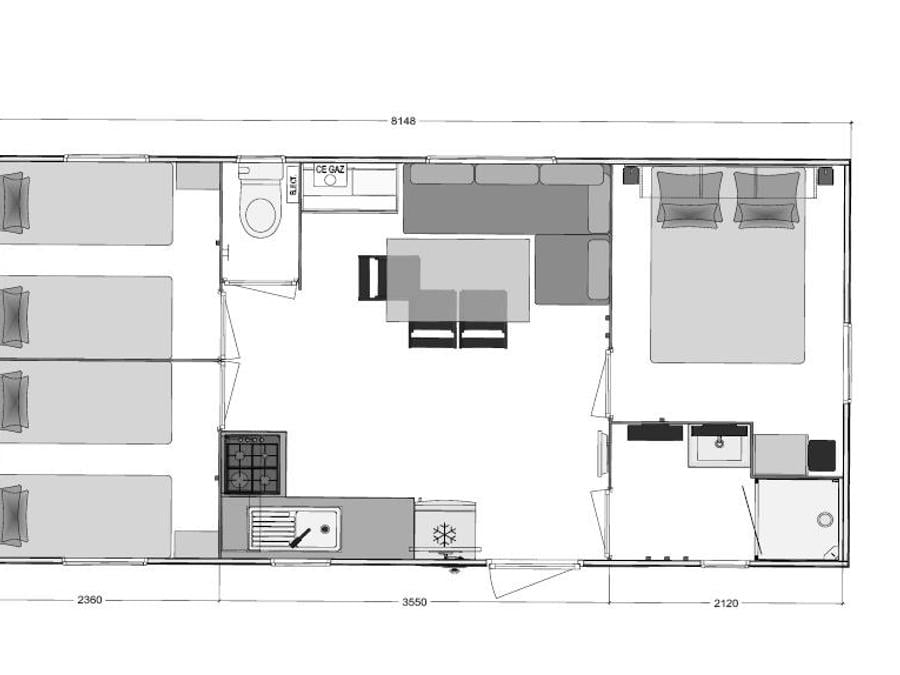 Mobilhome 6 personnes - FAMILY BERMUDE CLIM 6